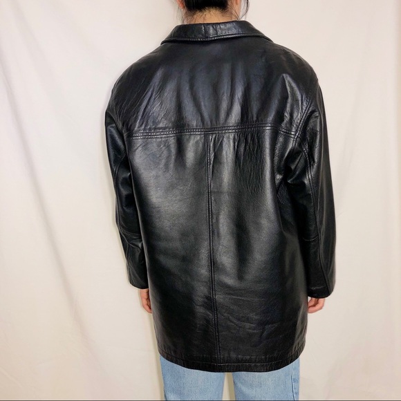 Vintage Danier insulated leather jacket coat L - Picture 5 of 6